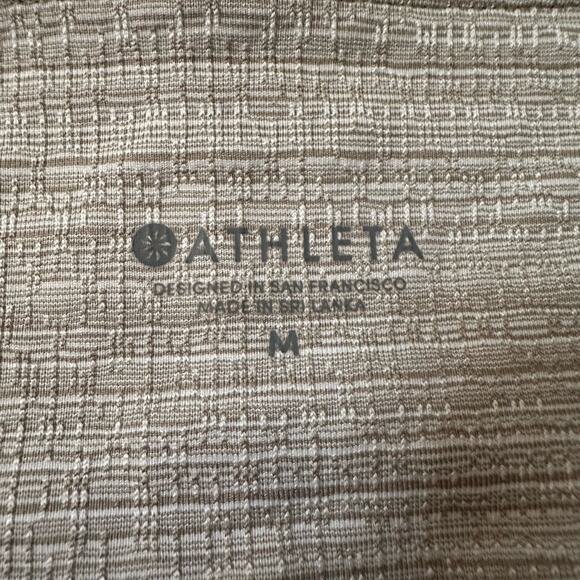 Athleta tan & white stripes textured leggings size M - Picture 5 of 10